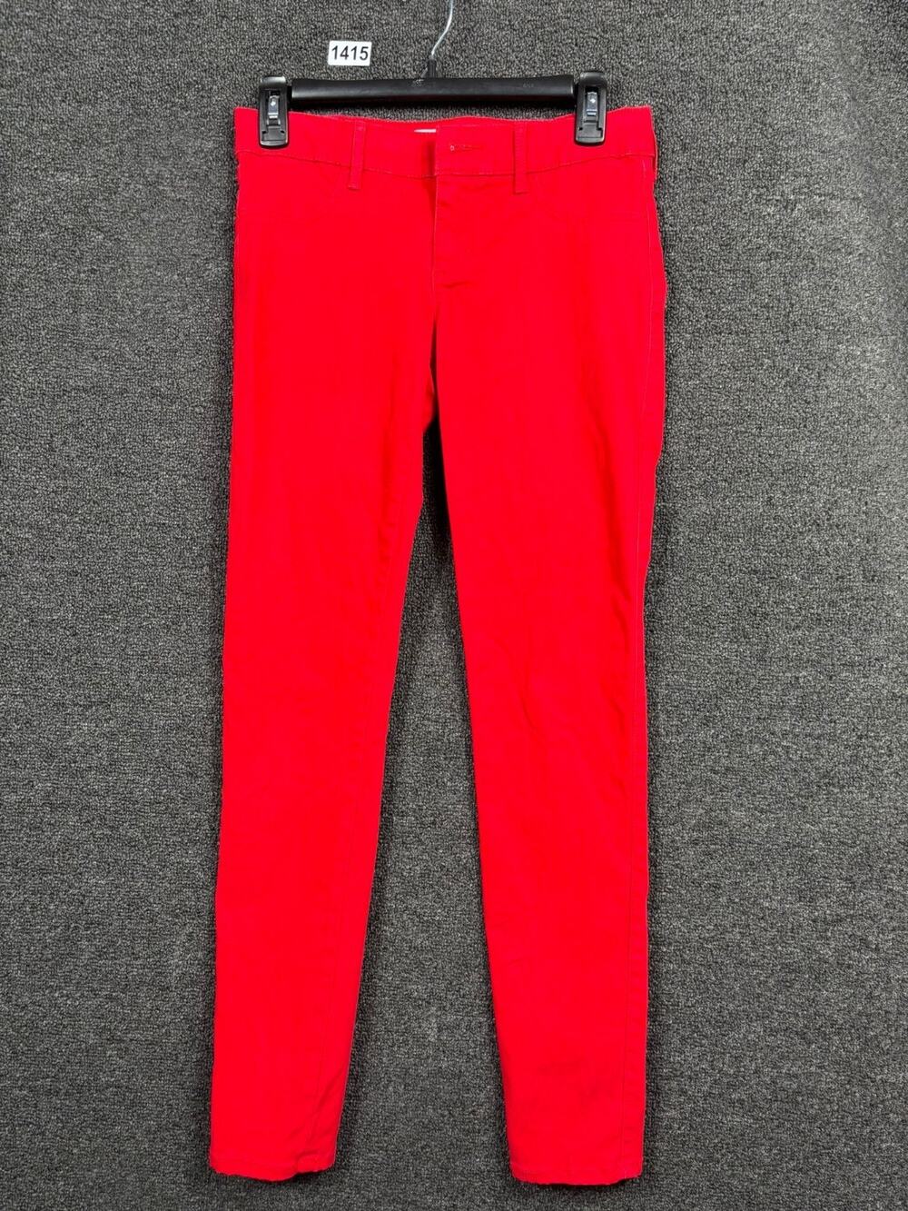 Abercrombie & Fitch Skinny Jeans Womens Size 4R W26 Red Mid Rise Denim Stretch